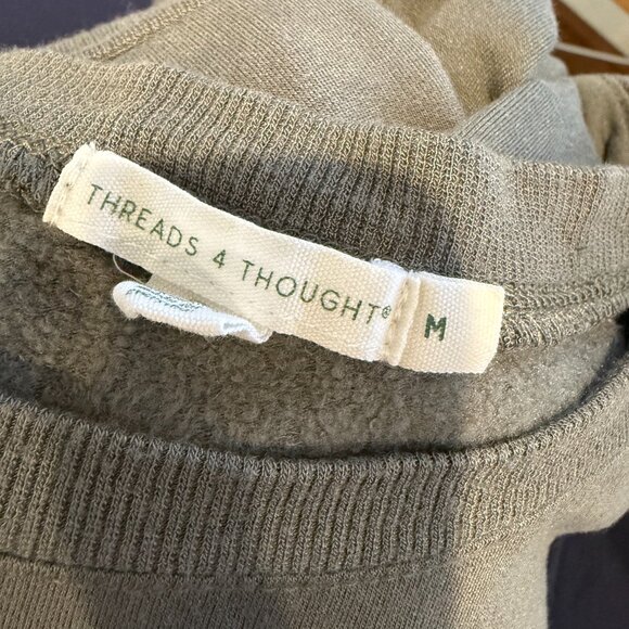 Olive Green Threads 4 Thoughts Feather Fleece Tunic - Size M - Picture 3 of 3